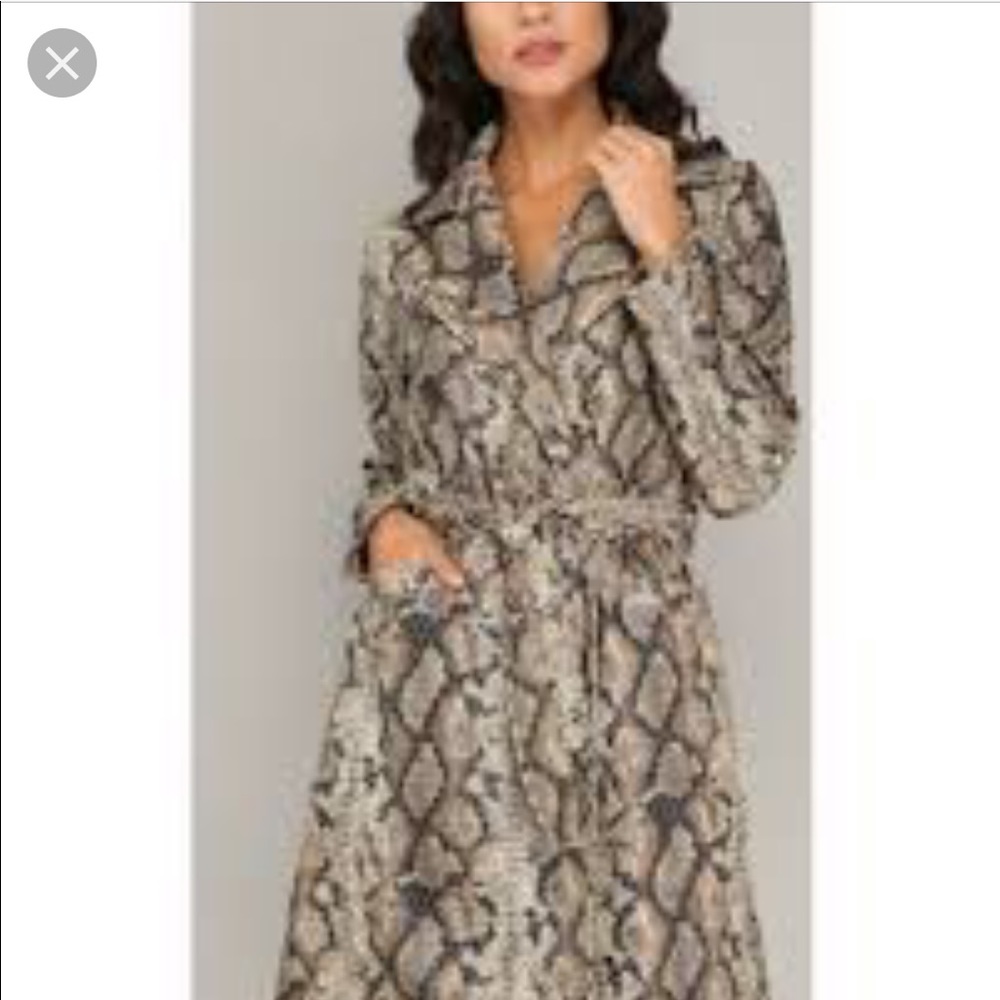 Python snake print spring coat - Picture 7 of 8